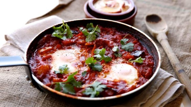 Shakshuka:中东鸡蛋菜。