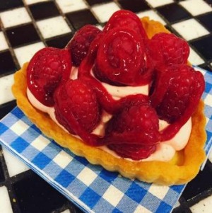 Jamface的覆盆子奶油蛋挞。