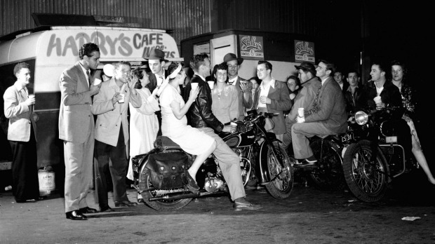1949年3月在Harry咖啡馆De Wheels的美好时光。