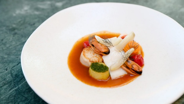 前往菜:reimagined bouillabaisse。