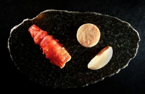 来自Vue de Monde的Marron和牛肉三明治。