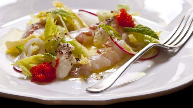 精致和美味;Scampi Ceviche。