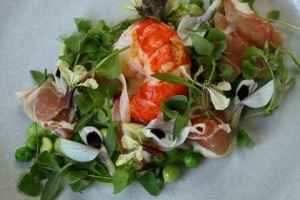 marlon, green sauce and jamon。