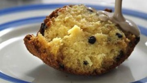 英国经典：与伯爵灰色乳蛋糕的斑点鸡巴。