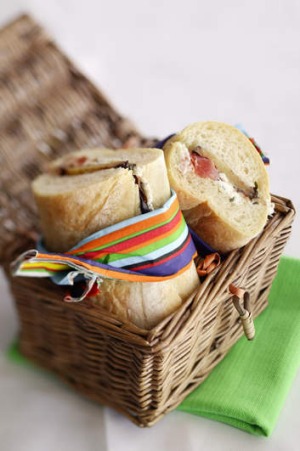 海滩上的食物……帕尼尼。