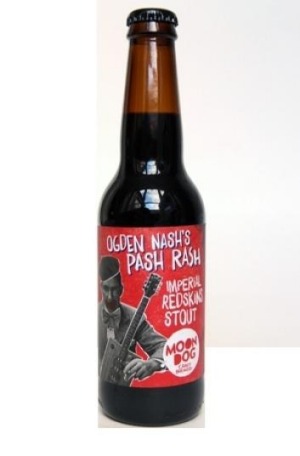 月球狗奥格登·纳什（Ogden Nash）的pash皮疹烈性黑啤酒是使用红皮制成的。
