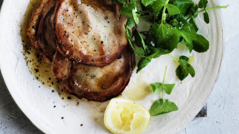 Neil Perry的猪肉Saltimboccca。