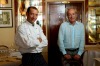 Vittoria咖啡传说Geraud Fabre（左）和来自法国Restaurant France-Soir的Jean-Paul Prunetti。