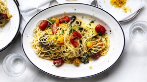 bottarga意大利面。