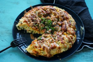 股票友好饺子Okonomiyaki。