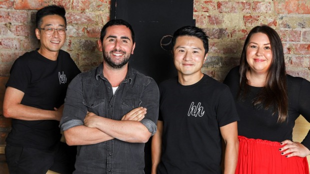 Hanoi Hannah Elsternwick行政厨师Anthony Choi，共同主Simon Blacher，Head Chef Joon Song和Venue Manager Kat ...