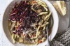 鸭子，Verjuice和Celeriac Ragout配上Strozzapreti Pasta和Radicchio。