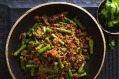 蛇豆炒牛肉。