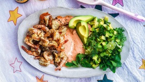 对虾鸡尾酒，但要做成拼盘。