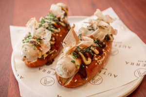 Boudin Blanc热狗。