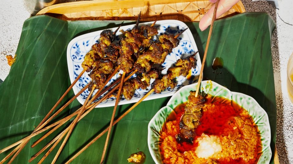 沙爹猪肉串。